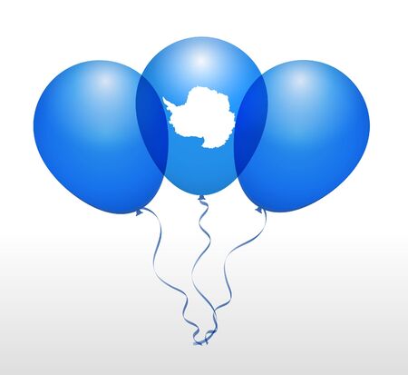 Balloons as Antarctica National Flagのイラスト素材