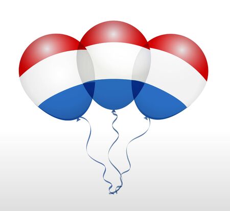Balloons as Netherlands National Flagのイラスト素材