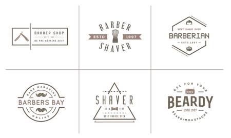 Set of Barber Shop Elementsのイラスト素材