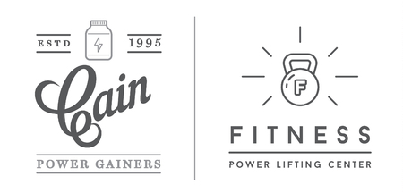 Set of Fitness Aerobics Gym Elements and Fitness Icons Illustrationのイラスト素材