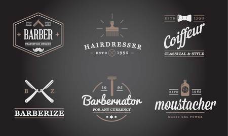 Set of Barber Shop Elementsのイラスト素材