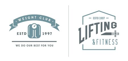 Set of Fitness Aerobics Gym Elements and Fitness Icons Illustrationのイラスト素材