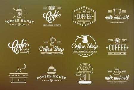 Set of Coffee Elements and Coffee Accessories Illustrationのイラスト素材