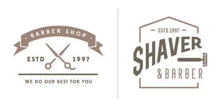Set of Barber Shop Elements and Shave Shop Icons Illustrationのイラスト素材