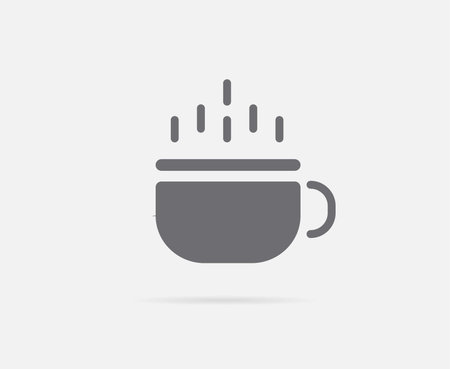Tea or Coffee Cup Hot Element or Iconのイラスト素材