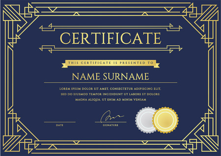 Certificate or Diploma Templateのイラスト素材