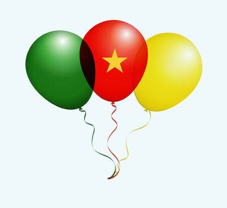Balloons as Cameroon National Flagのイラスト素材
