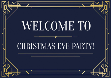 Gatsby Style Invitation in Art Deco or Nouveau Epoch 1920's Gangster Era Vectorのイラスト素材