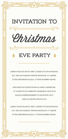 Gatsby Style Invitation in Art Deco or Nouveau Epoch 1920's Gangster Era Vectorのイラスト素材