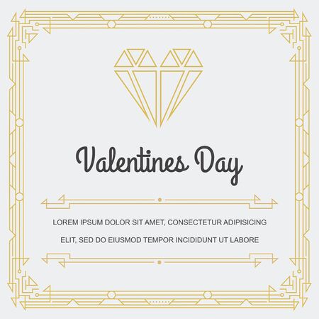 Vintage Style Invitation for Wedding Save the Day in Art Deco or Nouveau Epoch 1920's Gangster Era Vectorのイラスト素材