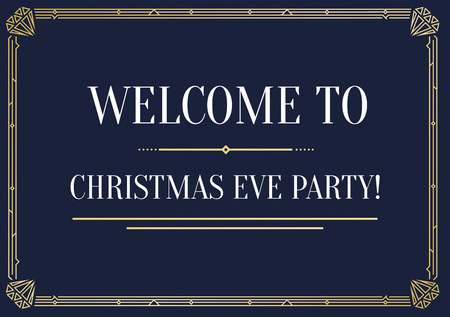 Gatsby Style Invitation in Art Deco or Nouveau Epoch 1920's Gangster Era Vectorのイラスト素材