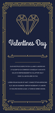 Gatsby Style Invitation in Art Deco or Nouveau Epoch 1920's Gangster Era Vectorのイラスト素材