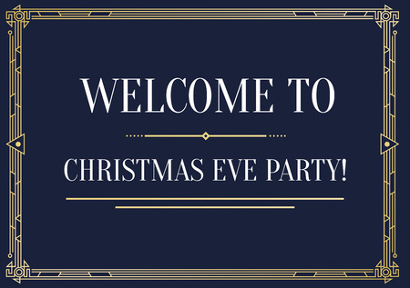Gatsby Style Invitation in Art Deco or Nouveau Epoch 1920's Gangster Era Vectorのイラスト素材