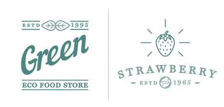 Set of Vector Garden and Farm Elements and Fruits or Vegetables Icons Illustration can be used as Logo or Icon in premium qualityのイラスト素材