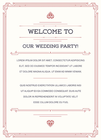 Gatsby Style Invitation in Art Deco or Nouveau Epoch 1920's Gangster Era Vectorのイラスト素材