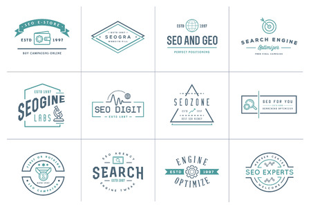 Set of Vector SEO Search Engine Optimisation Elements and Icons Illustrationのイラスト素材