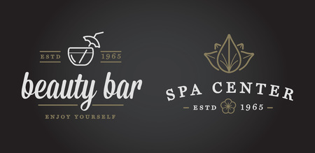 Set of Vector Spa Beauty Yoga Sport Elements Illustrationのイラスト素材
