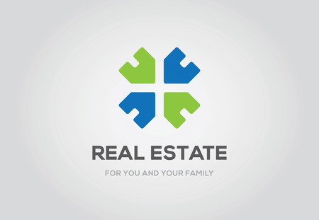 Template  for real estate agency or cottage town elite classのイラスト素材