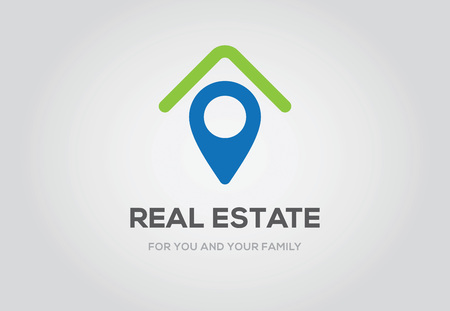 Template   real estate agency or cottage town elite class.のイラスト素材