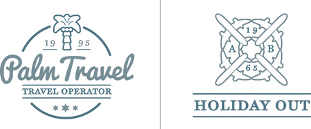 Set of Vector Travel Tourism and Holiday Elements Icons Illustrationのイラスト素材
