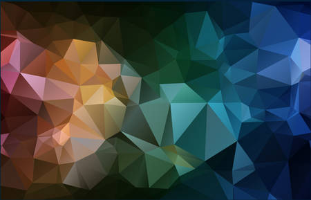 Colorful Vector 3D Geometric Abstract Polygonal Triangle Backgroundのイラスト素材