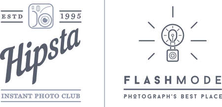 Set of Vector Photo Camera Photography Elements and Video Camera Icons Illustrationのイラスト素材
