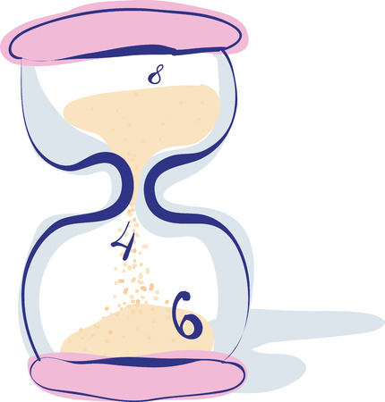 Hourglass, sandglass, sand timer, sand clock isolated icon vector illustrationのイラスト素材