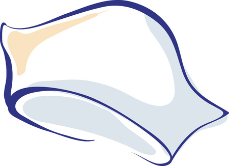 Nurse Hand Drawn Cap or Hat Vector Icon Illustrationのイラスト素材