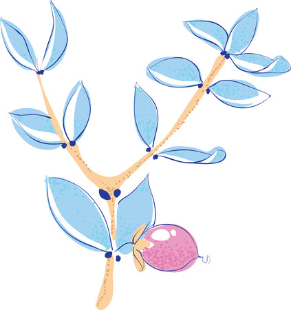 Hand drawn Elegance Dog rose. Vintage Botanical. Vector Illustration icon.のイラスト素材