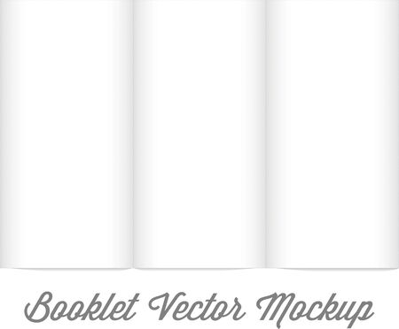 Mock Up for tri-folded booklet or magazine in Vectorのイラスト素材