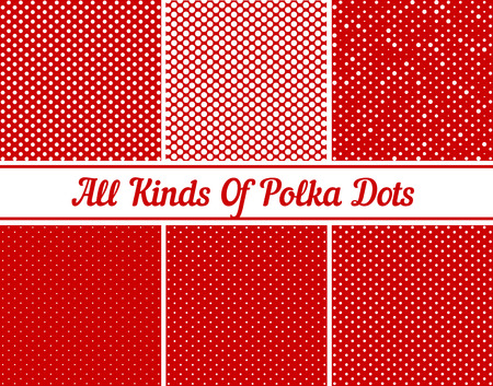 Polka Dot Round Background Setのイラスト素材