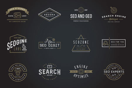 Set of Vector SEO Search Engine Optimisation Elements and Icons Illustrationのイラスト素材