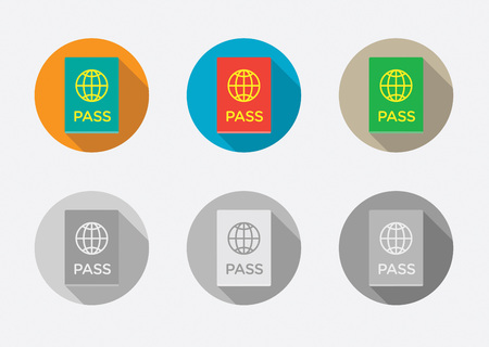 Set of Citizenship or Foreign Passport ID in Vectorのイラスト素材