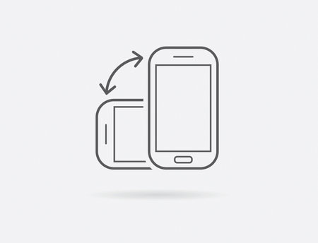 Rotate Smartphone or Cellular Phone or Tablet Icons in Vectorのイラスト素材