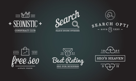 Set of Vector SEO Search Engine Optimisation Elements and Icons Illustrationのイラスト素材