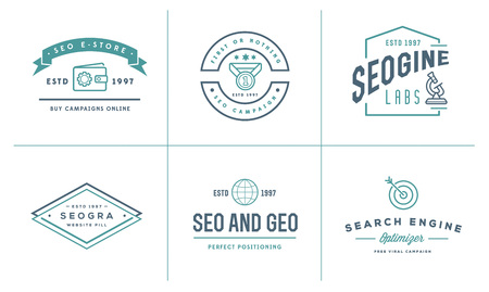 Set of Vector SEO Search Engine Optimisation Elements and Icons Illustrationのイラスト素材