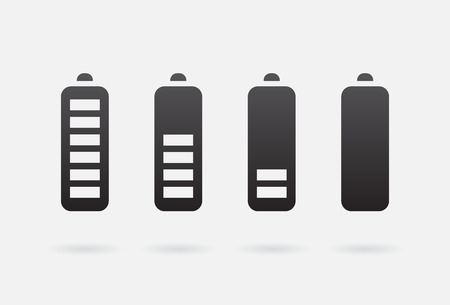 Vector Battery Accumulator Charge Icon or Symbol Setのイラスト素材