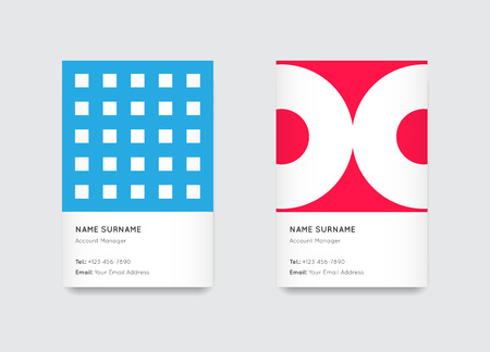 Vector Bright Trendy Vertical Business Card Setのイラスト素材