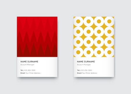 Vector Bright Trendy Vertical Business Card Setのイラスト素材