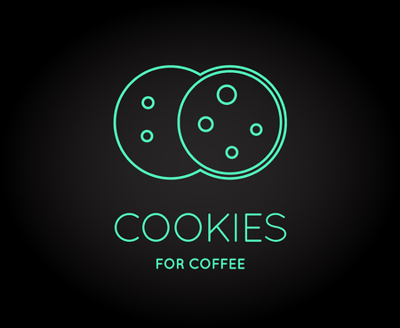 Vector Coffee Accessories Icon with Letter Sign can be used as Logotypeのイラスト素材