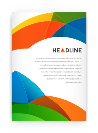 Visual identity with letter  elements polygonal style Letterhead and geometric triangular design style brochure cover template mockups for business with Fictitious nameのイラスト素材