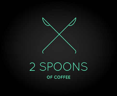 Vector Coffee Accessories Icon with Letter Signのイラスト素材
