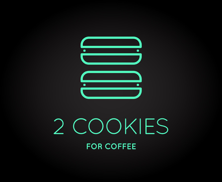 Vector Coffee Accessories Icon with Letter Sign can be used as Logotypeのイラスト素材
