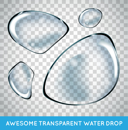 Vector Soap Water Bubbles Set. Transparent Isolated Realistic Design Elements. Can be used with any Background.のイラスト素材