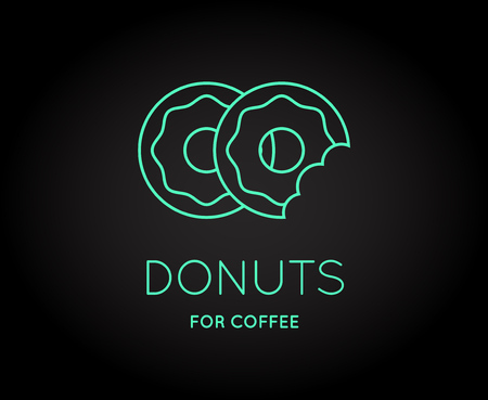Vector Coffee Accessories Icon with Letter Signのイラスト素材