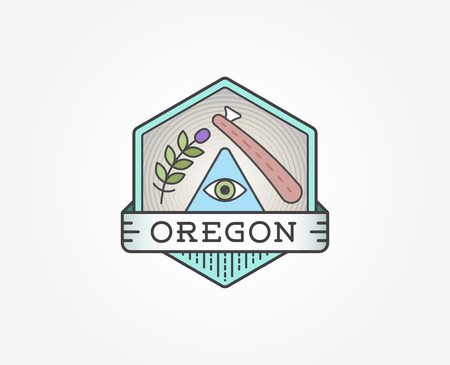 Medical Cannabis Marijuana Sign or Label Template in Vector.のイラスト素材