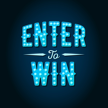 Enter to Win Vector Sign, Win Prize, Win in Lotteryのイラスト素材