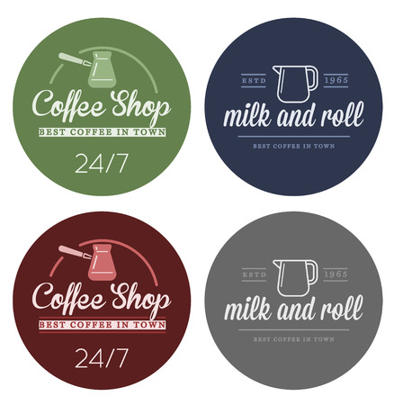 Set of Vector Coffee Elements and Coffee Accessories Illustrationのイラスト素材