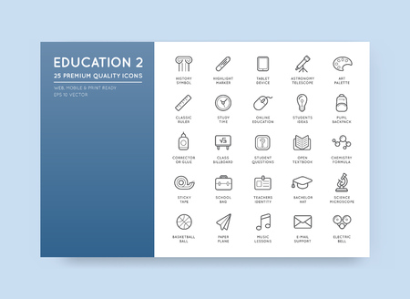 Set of Vector Education Icons Illustrationのイラスト素材