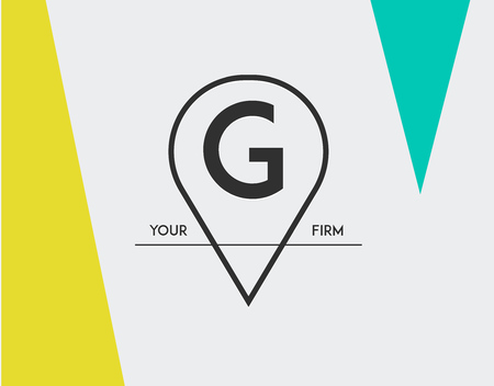 Minimal Geometric Lined Template for Hipster Identity in Vectorのイラスト素材